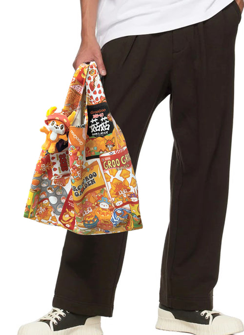 Hong Kong snacks printed handbag