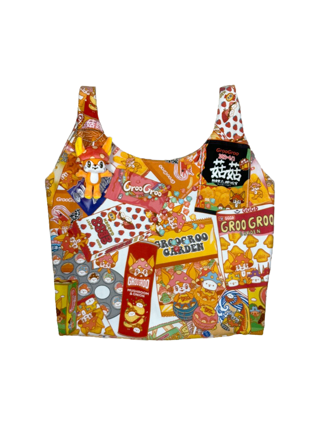 Hong Kong snacks printed handbag