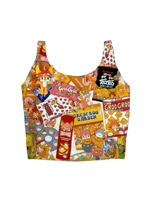 Hong Kong snacks printed handbag